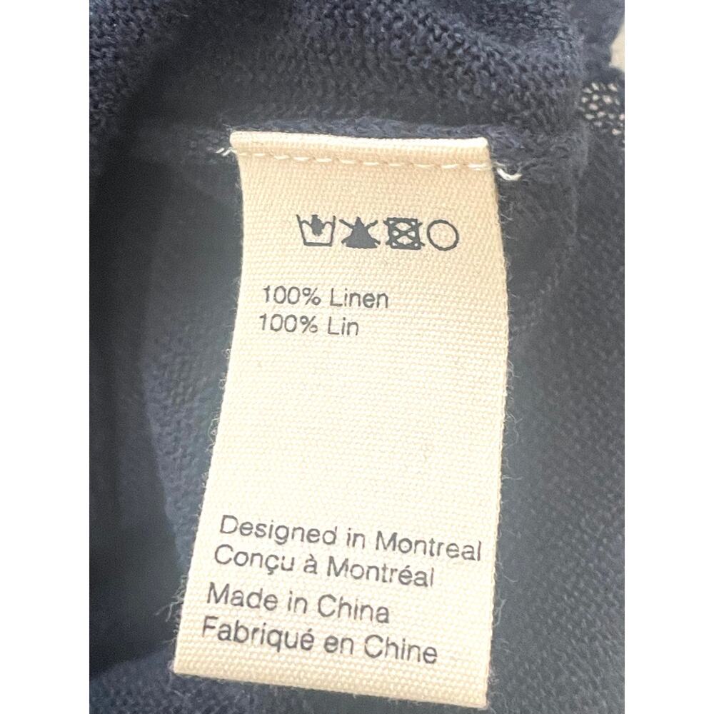 Naïf Linen Boat Neck Sweater Womens Large Blue Long Sleeve Relaxed Fit - Picture 11 of 12